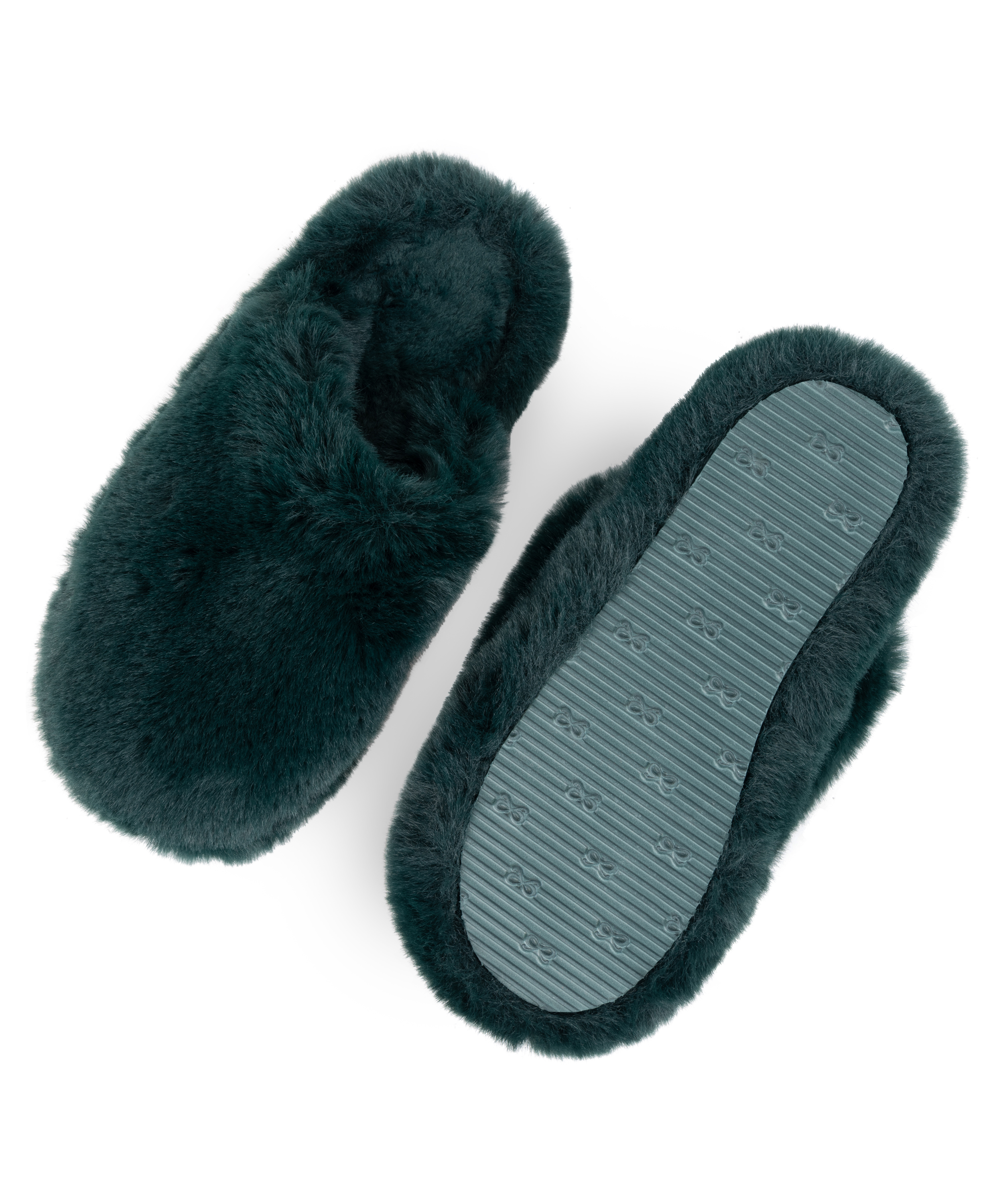 Fake Fur House slippers, Green, main