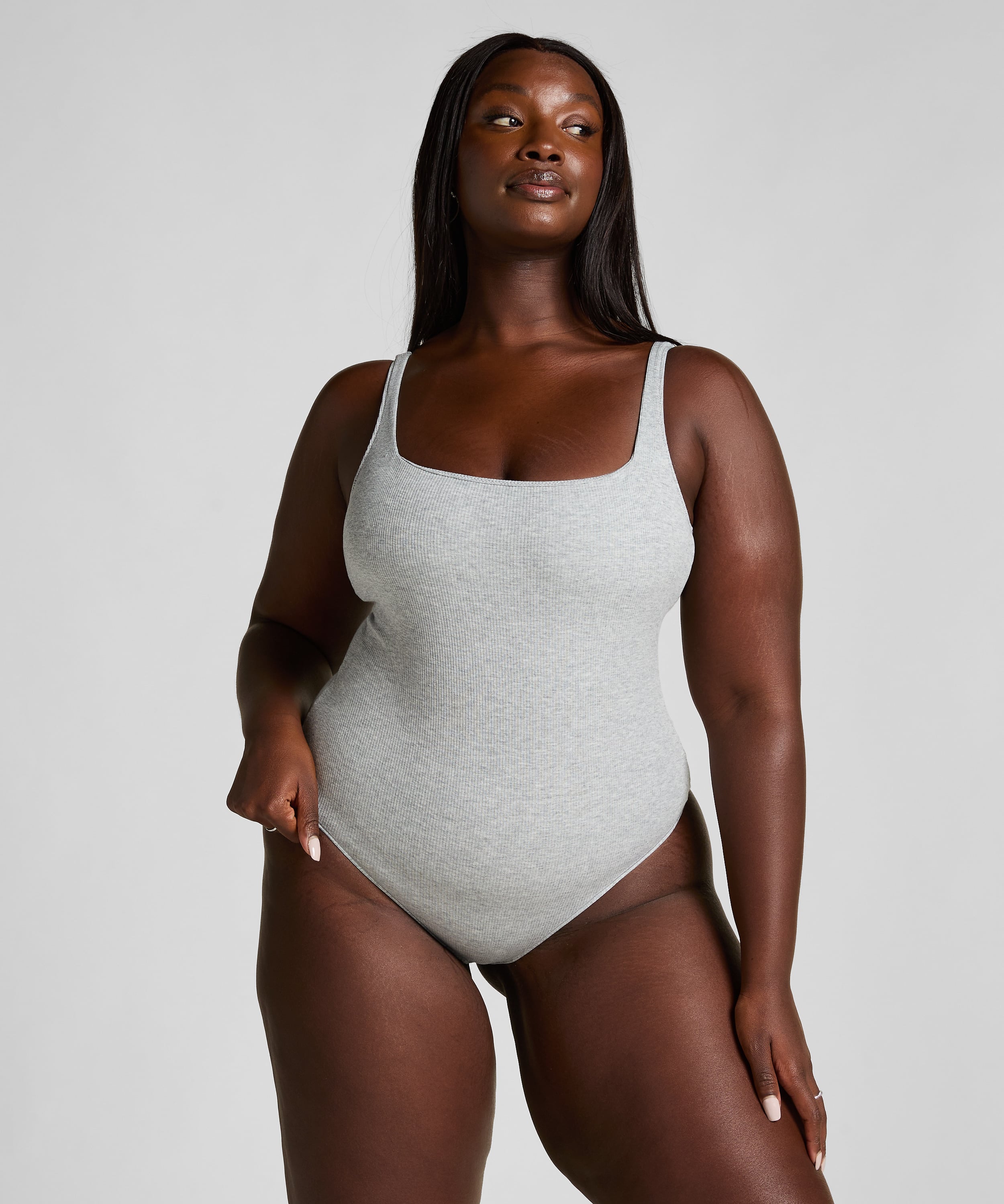 Cotton Rib Body, Gray, main