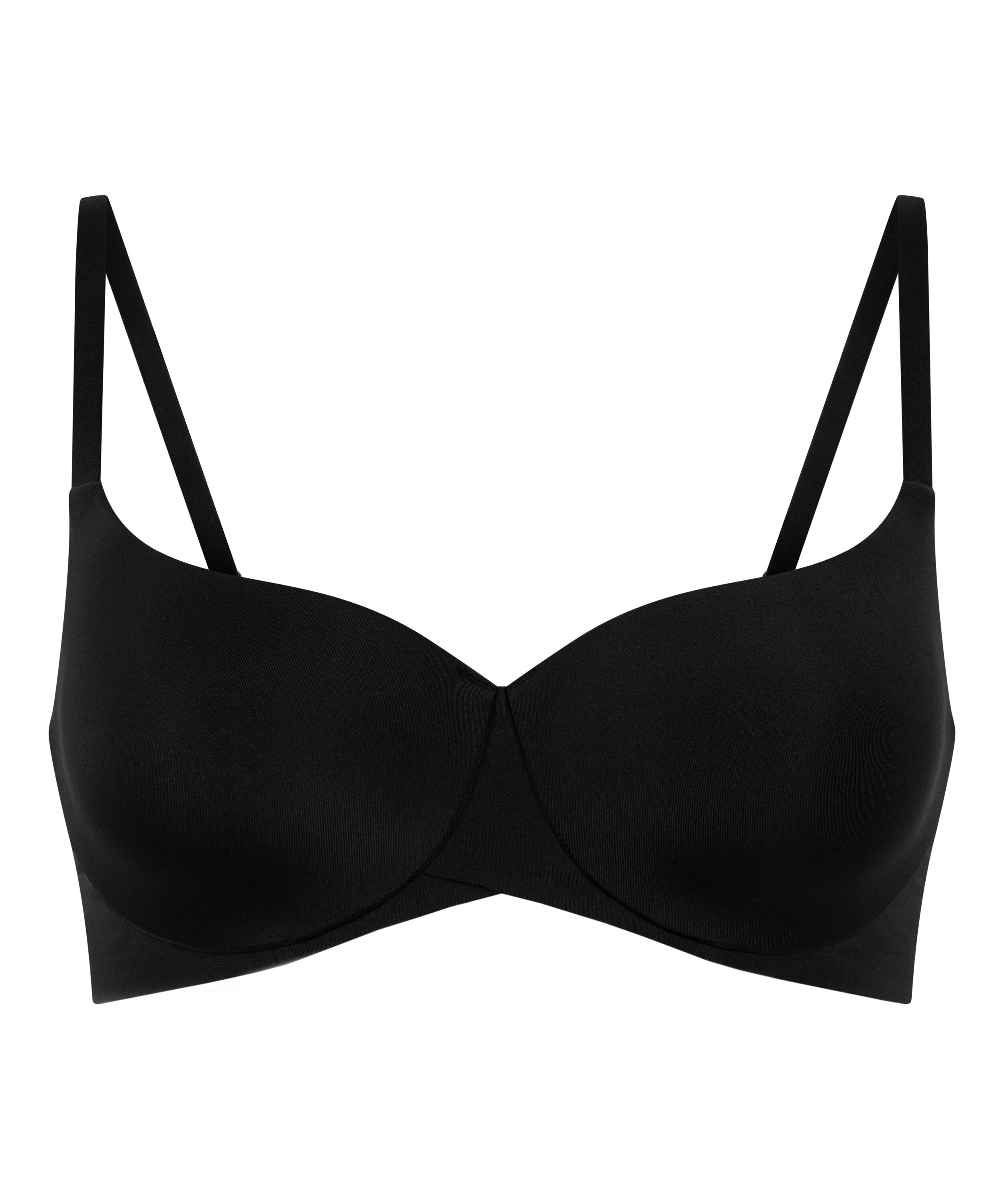 Smooth Padded Underwired Bra, Black