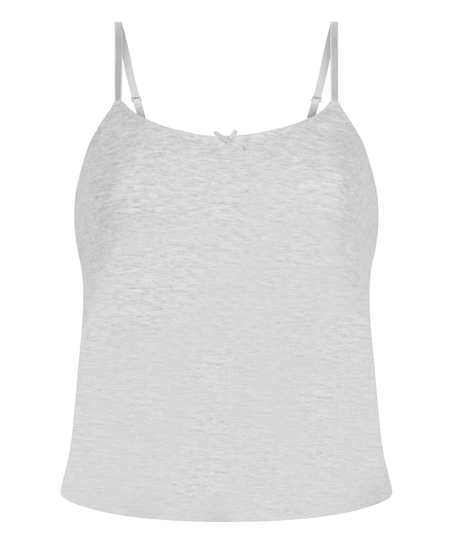 Pointelle Pyjama Top, Gray