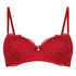 Marine Padded Underwired Bra, Red