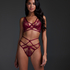 Lyra Non-Padded Longline Underwired Bra, Red