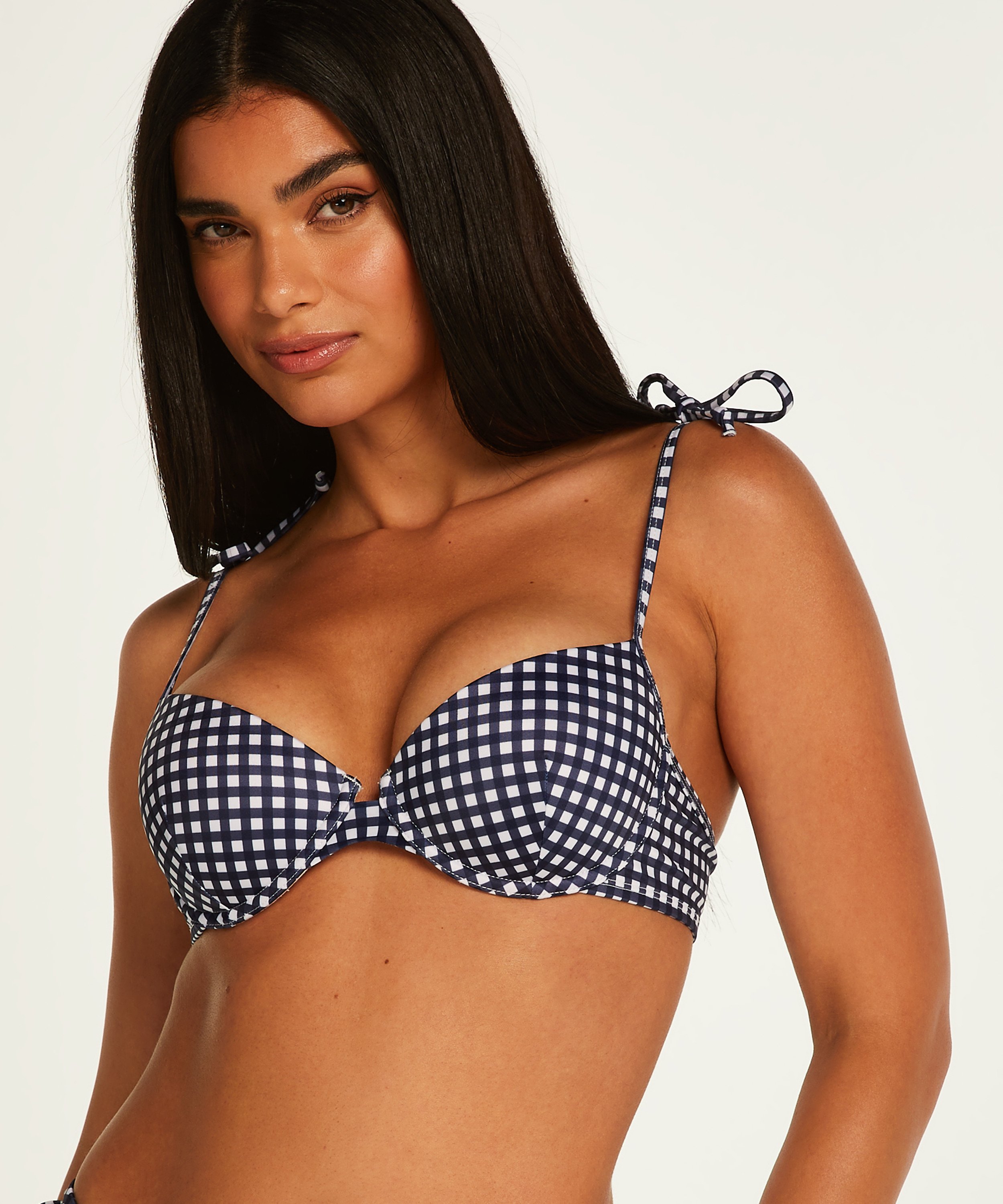 Seychelles padded underwired bikini top, Blue, main