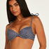 Seychelles padded underwired bikini top, Blue