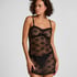 Darcy Slipdress Allover Lace, Black