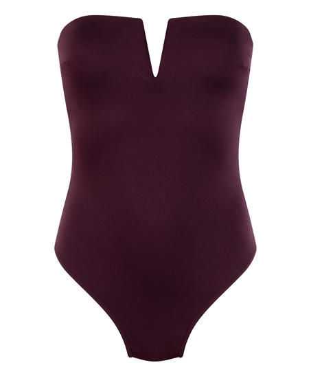Neoprene Bandeau Bathinsuit, Purple
