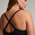Mesh non-padded underwired bra, Black