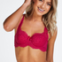 Cardi Padded Half-cup Underwired Bra, Pink