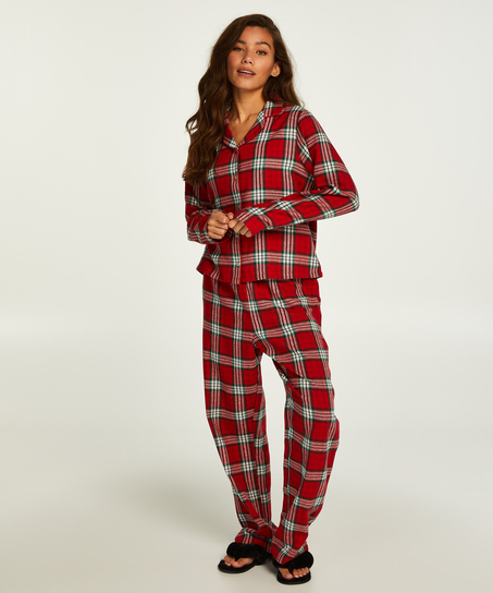 Twill Check Pyjama Set, Red