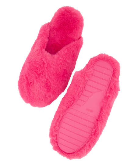 Teddy Mule Slipper, Pink