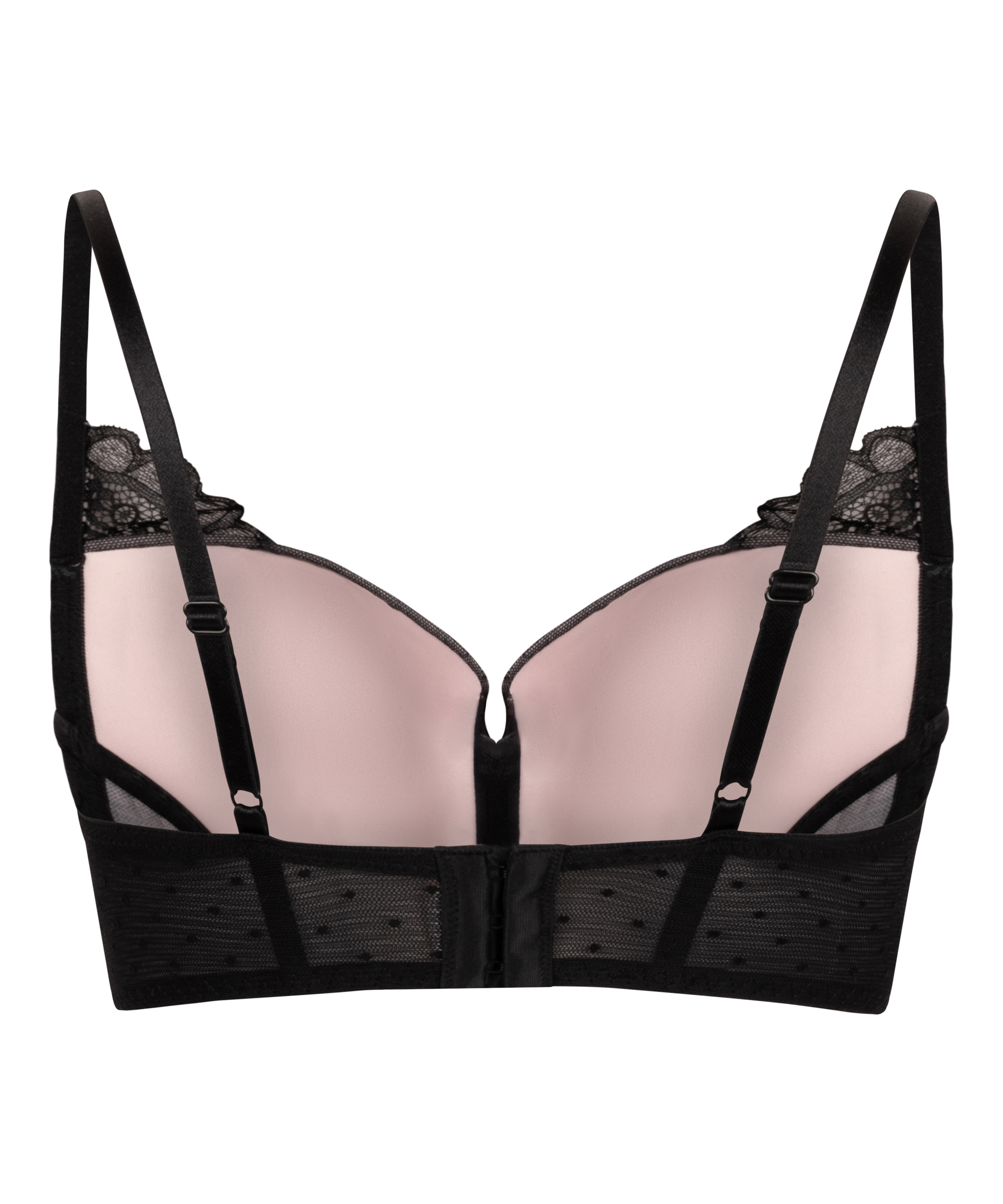 Juliette Padded Longline Underwired Bra, Black, main