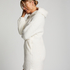 Snuggle Fleece Lounge Dress, White
