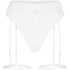 Withney Suspender Thong, White