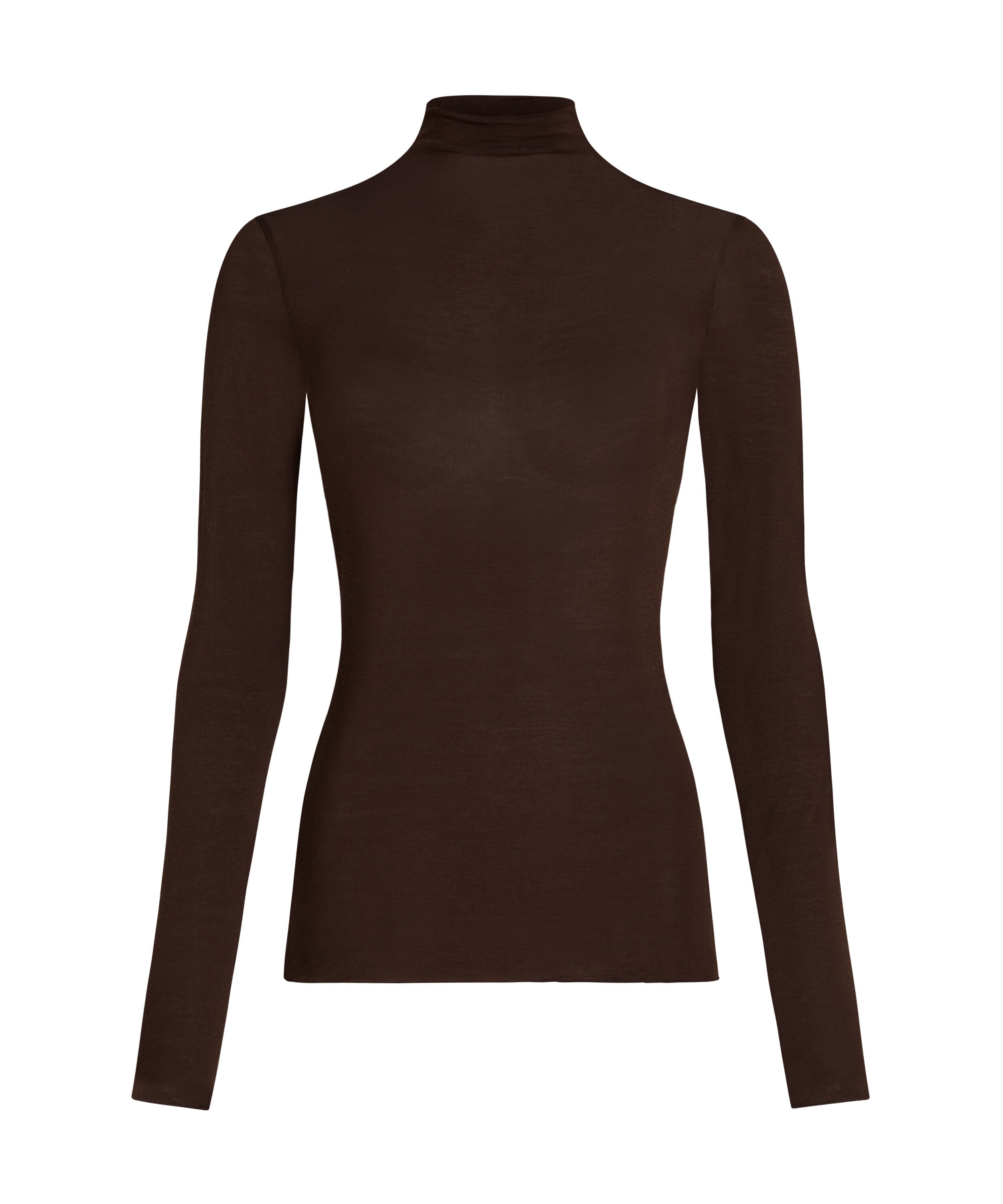 super soft Turtleneck Shirt with Cashmere, Brown