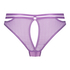 Pleasure Open-Crotch Brazilian Knickers, Purple