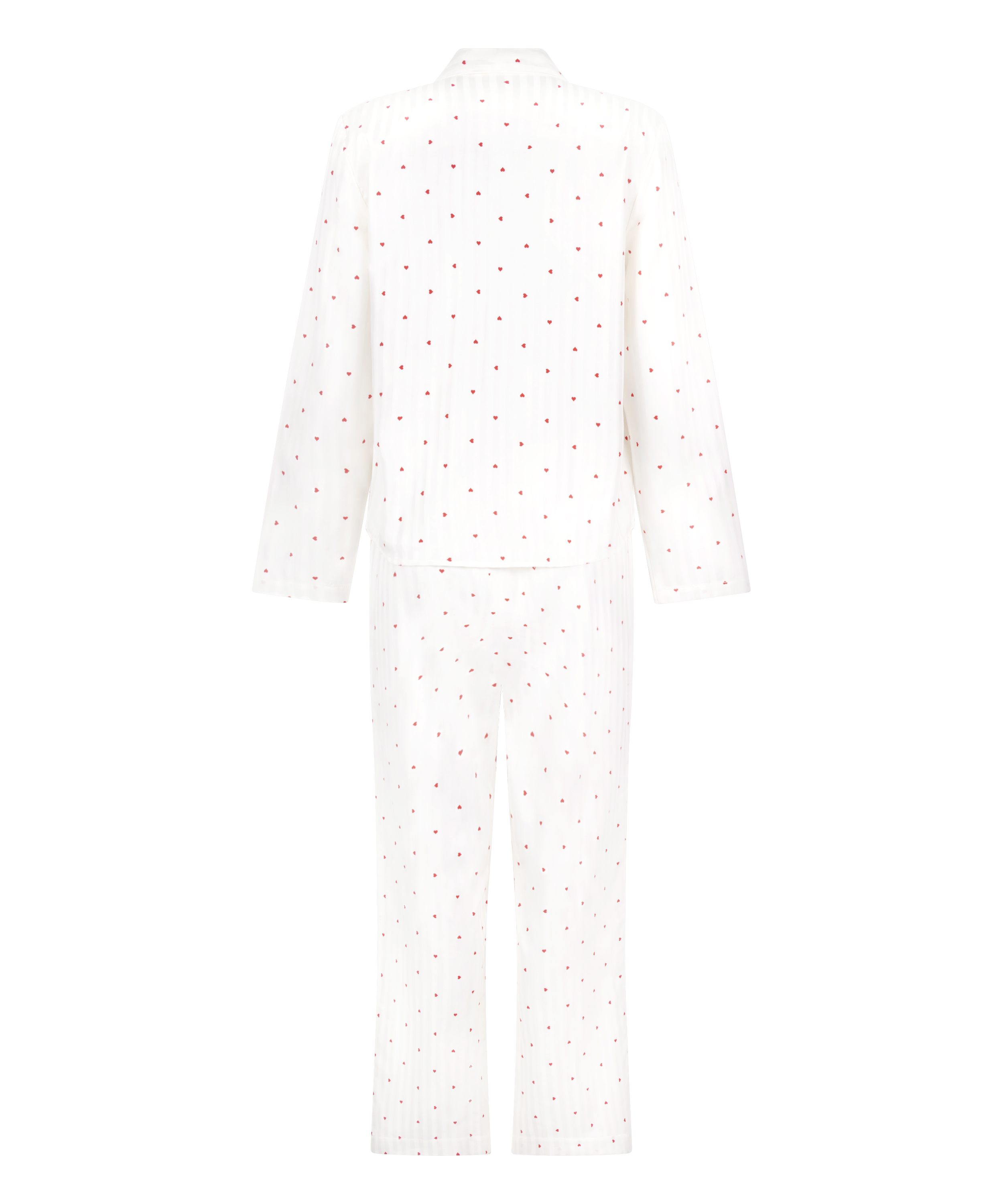 Pyjama Set Cotton Hearts, White, main
