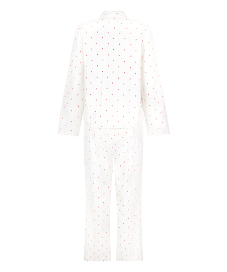Pyjama Set Cotton Hearts, White