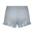 Velours Ruffle Shorts, Blue
