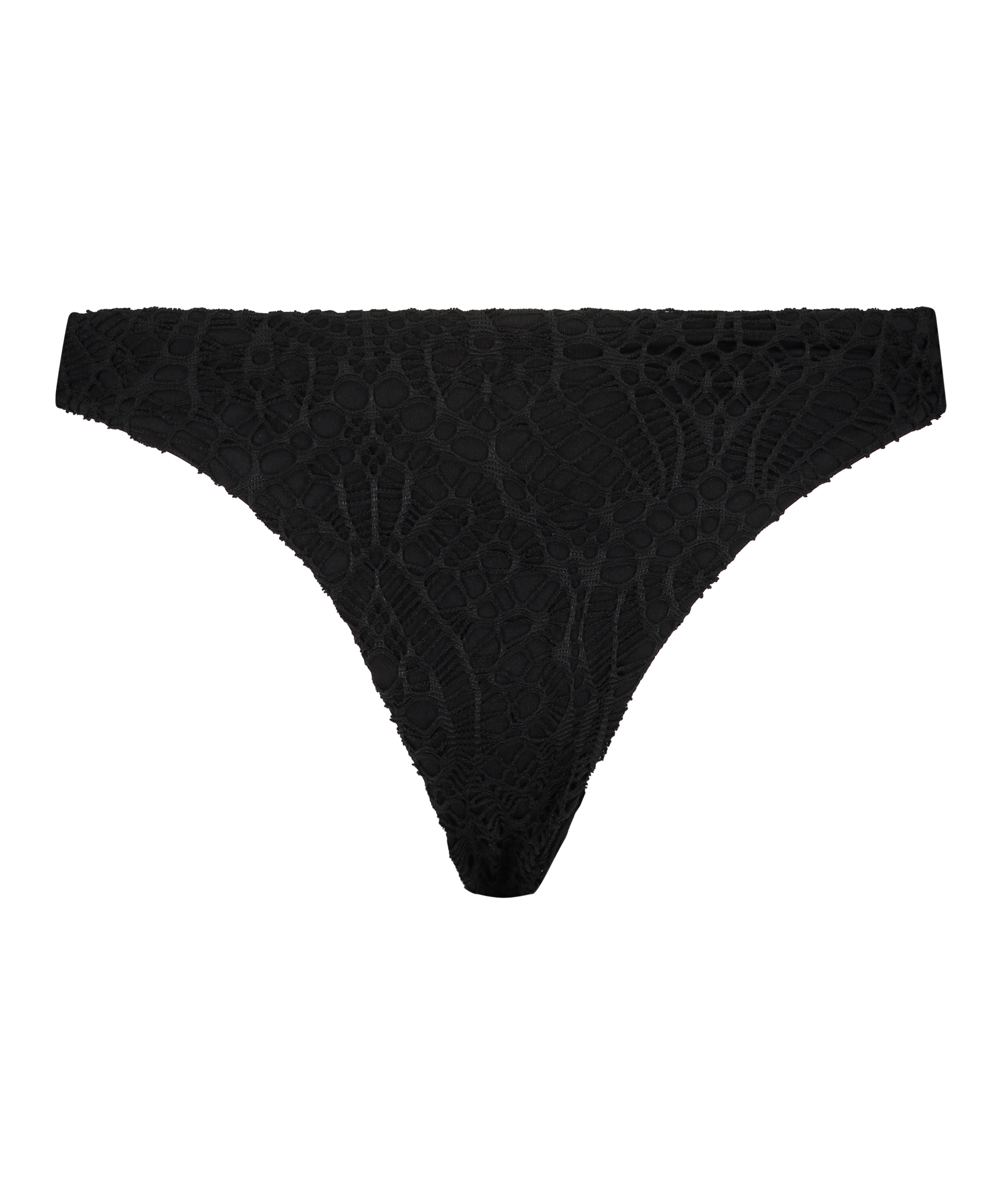 Crochet Brazilian bikini bottoms, Black, main