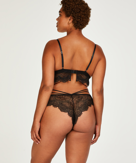 Sian High Cut Brazilian, Black