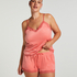 Velvet lace shorts, Pink