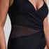 Shaping Shell Mesh Swimsuit, Black