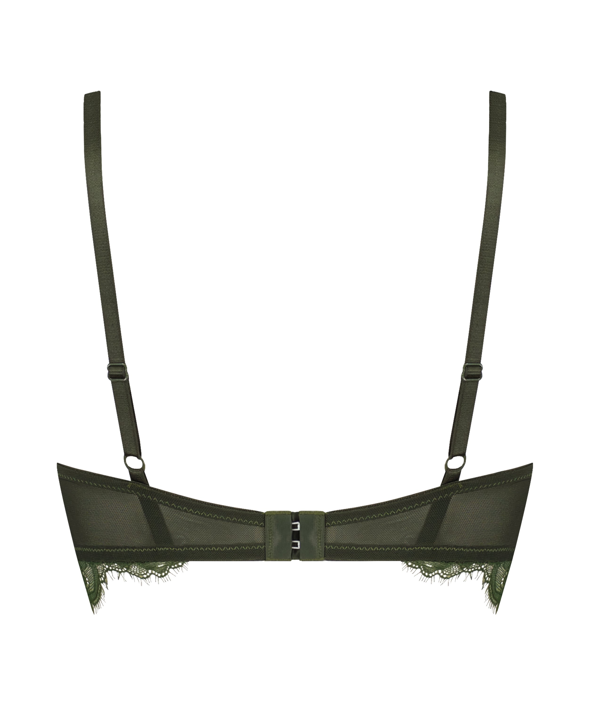 Saffron Padded Underwired Longline Bra, Green, main