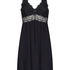 Nora Lace Slip Dress, Black