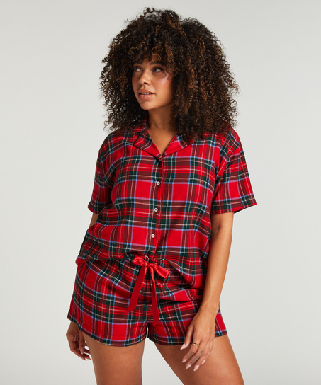 Twill pyjama set, Red