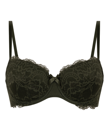 Teddy Padded Underwired Bra, Green