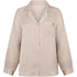 Satin Long-Sleeved Jacket, Beige