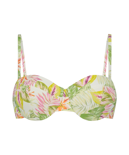 Tropics Push-Up Bikini Top Cup A - E, White