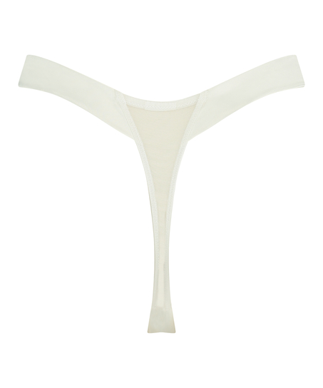 Akelai High Leg Thong, White