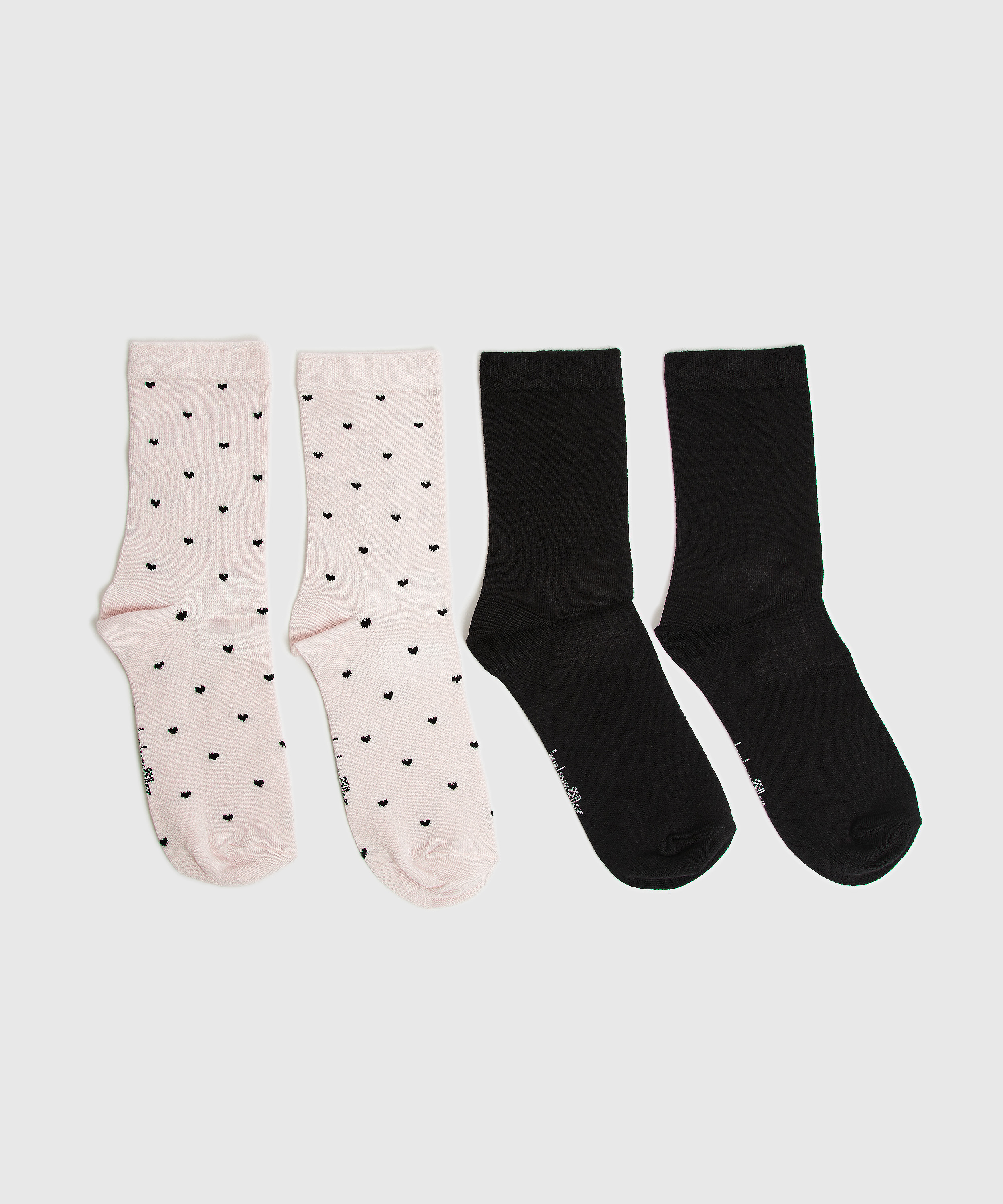 2P Viscose Socks, Pink, main