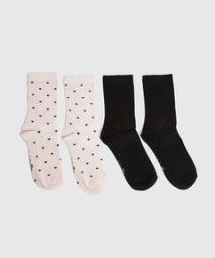 2P Viscose Socks, Pink