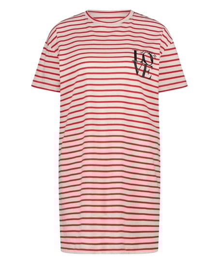 Round Neck Nightshirt, Red