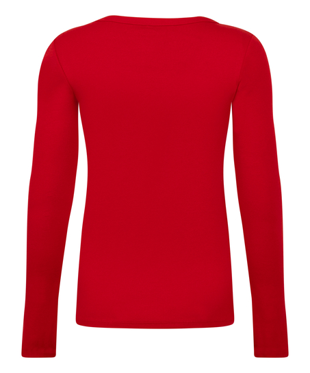 Cotton Pyjama Top, Red