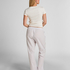 Pant Woven Cotton Stripe, Purple