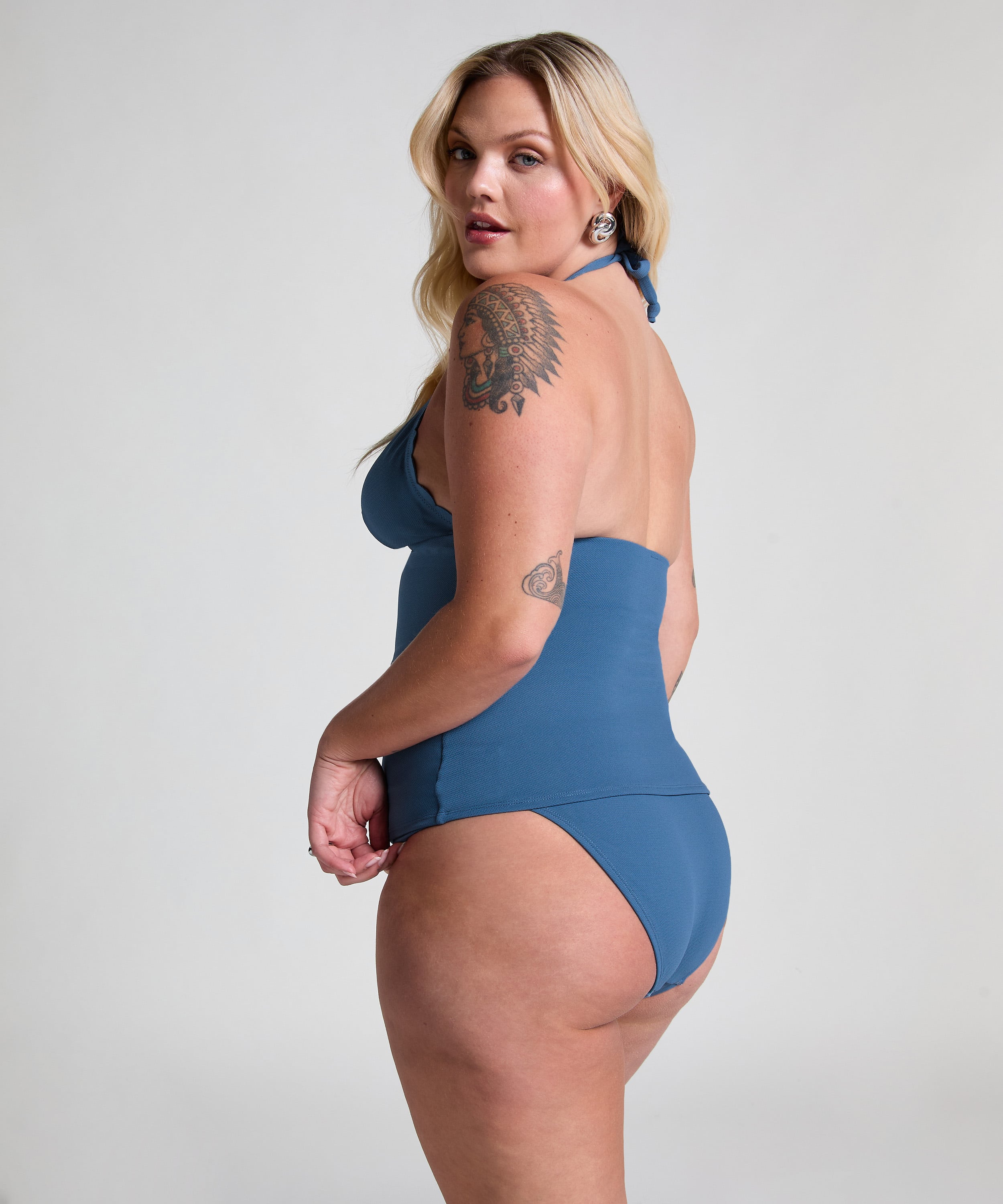 Scallop Rio Bikini Bottoms, Blue, main