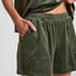 Velvet Pocket shorts, Green