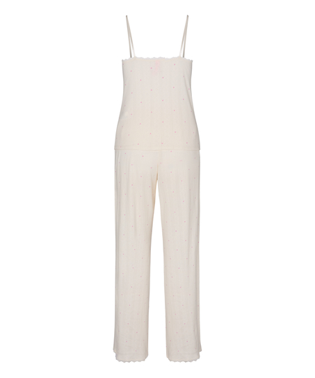 Pyjama Set Pointelle, White