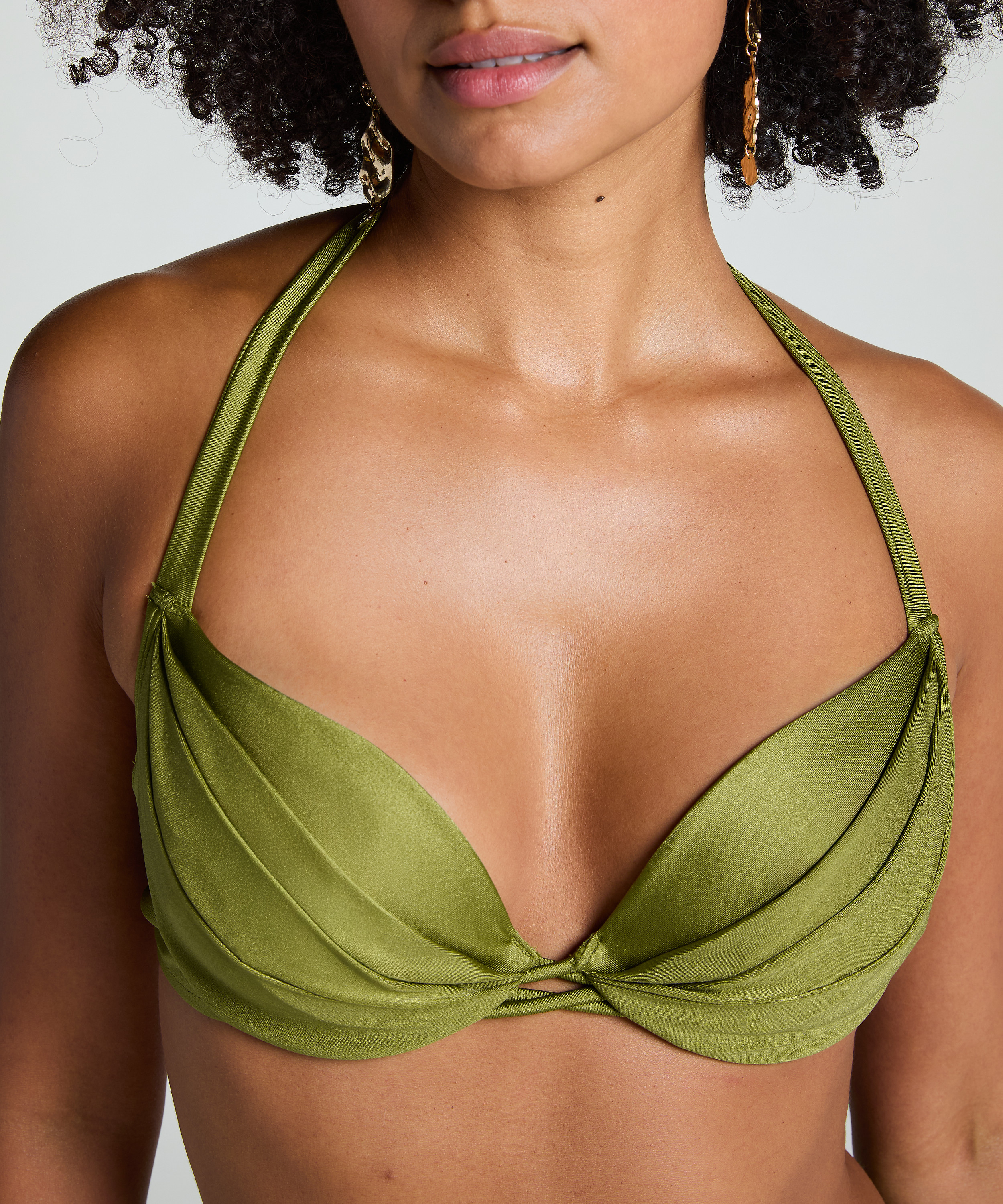 Holbox Bikini Top, Green, main