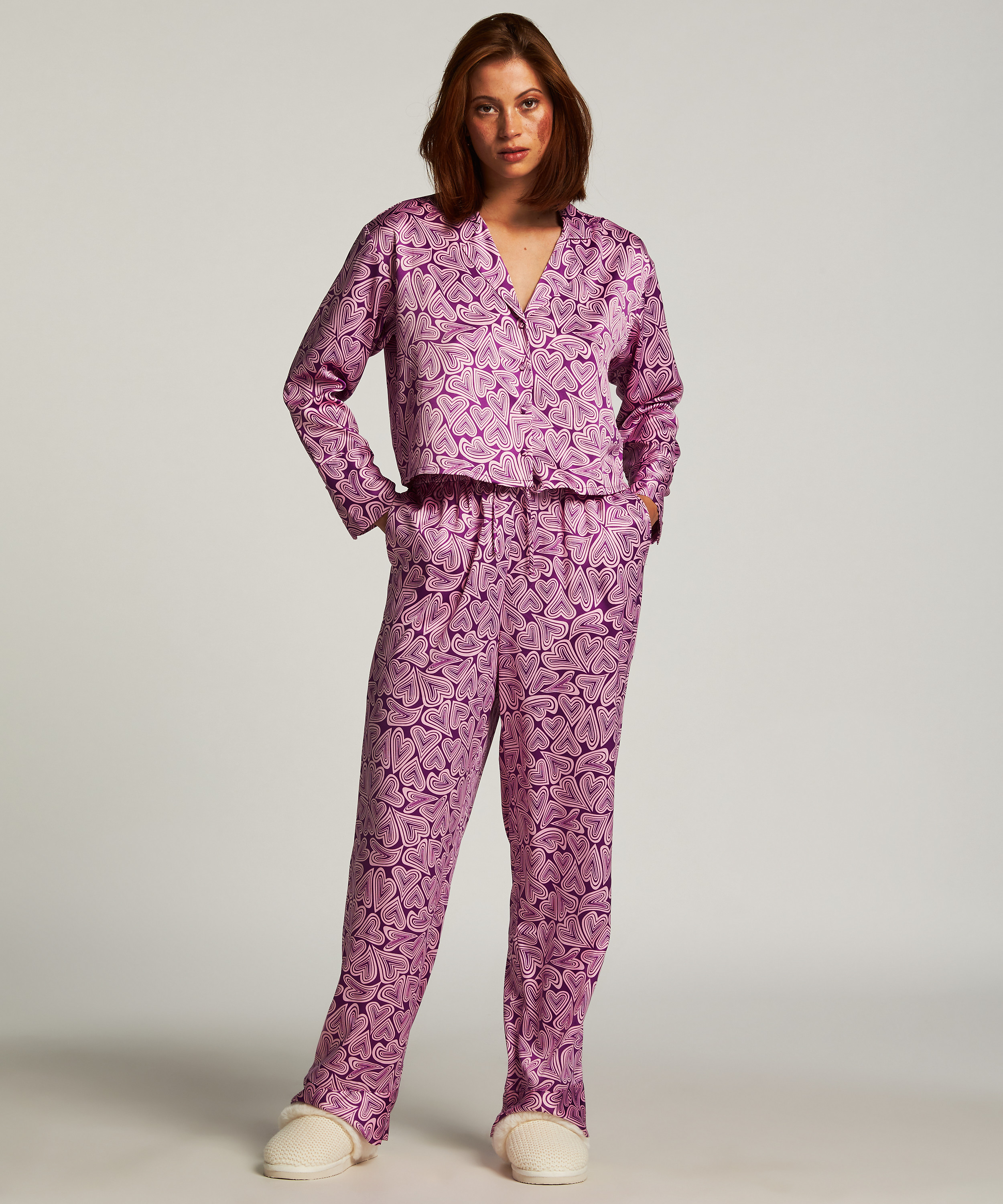 Satin Trousers, Purple, main