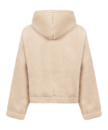 Snuggle Hoodie Fleece, Beige