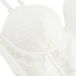 Erika padded longline underwired bra, White