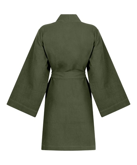 Waffle Bathrobe, Green