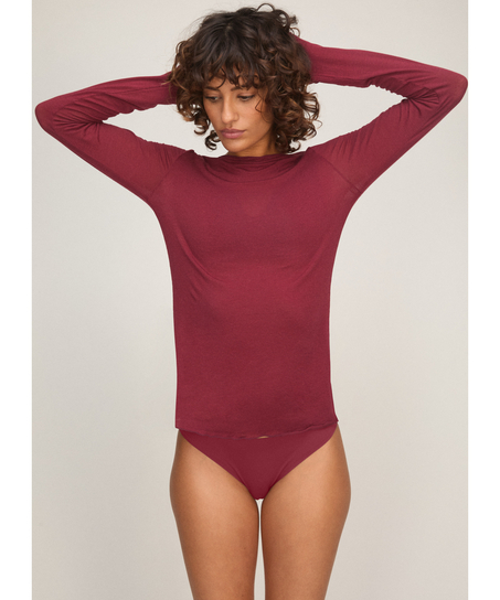 super soft Boatneck shirt with Cashmere, Red
