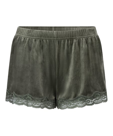 Short Velours Lace, Green
