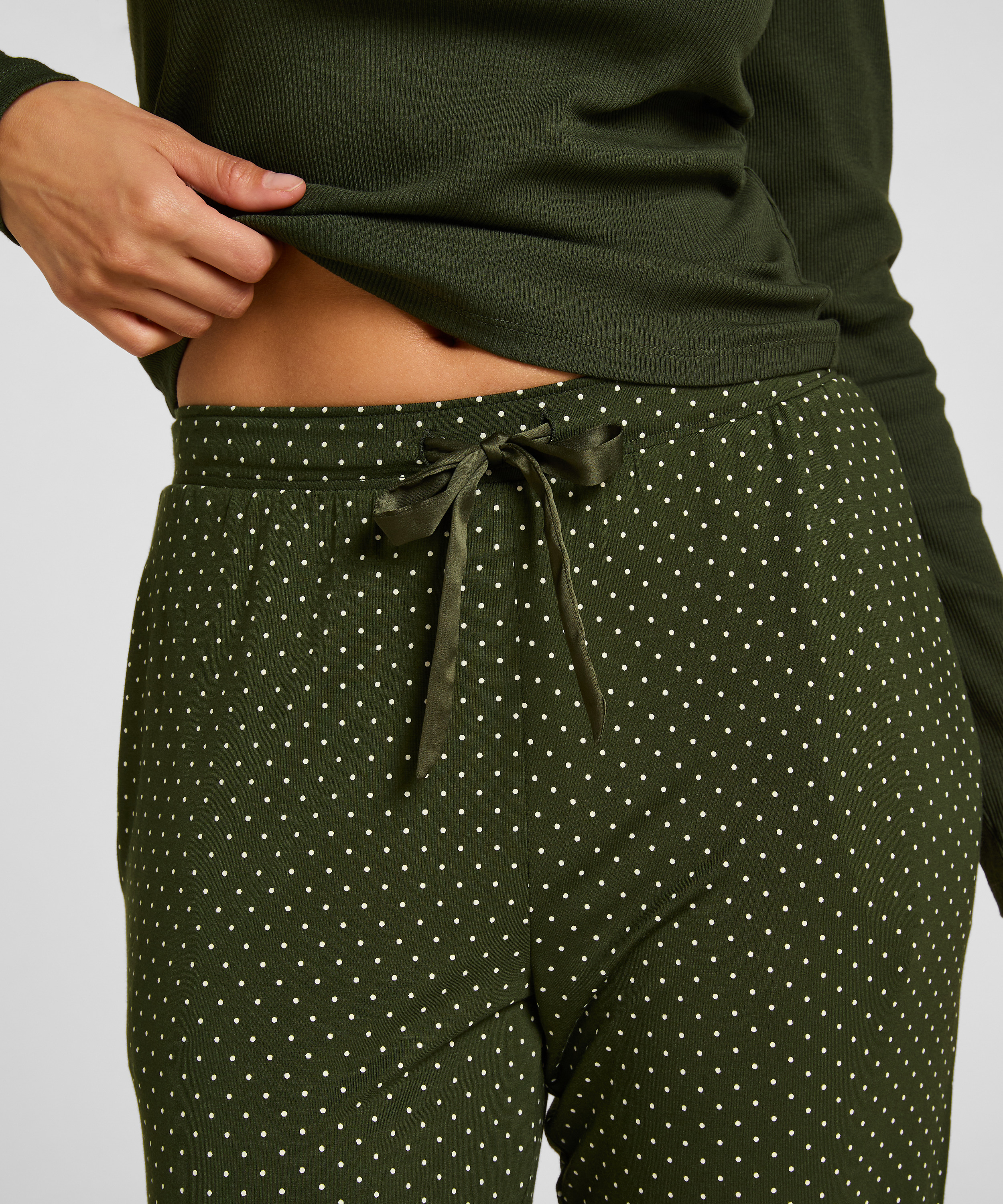 Jersey Pyjama Pants, Green, main