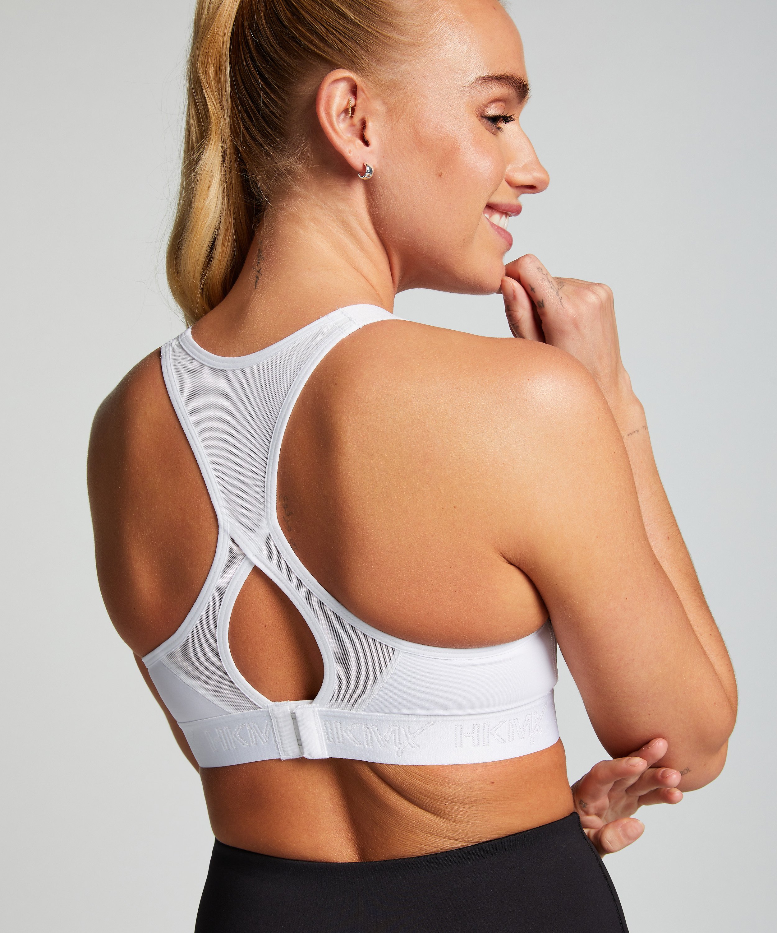 HKMX Sports bra The All Star Level 2, White, main